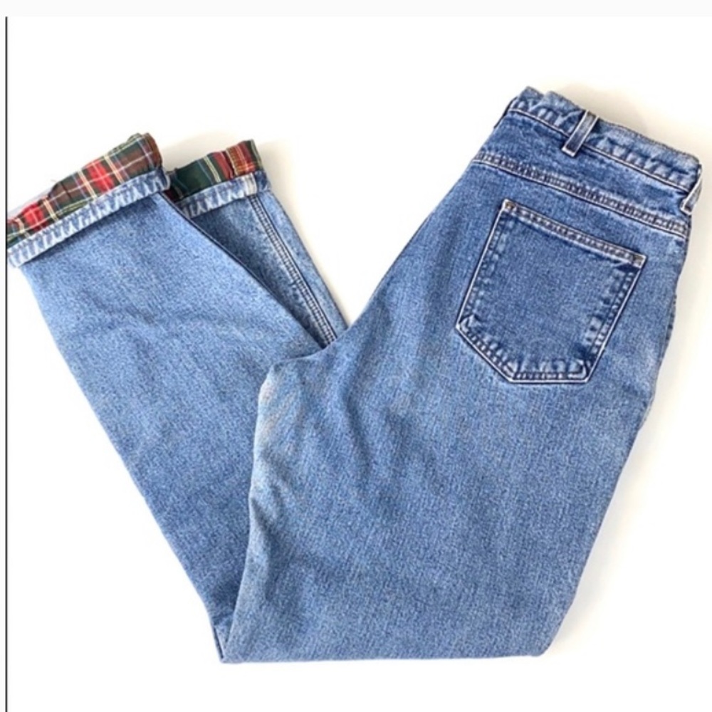 Lands End Vintage Flannel Lined Jeans